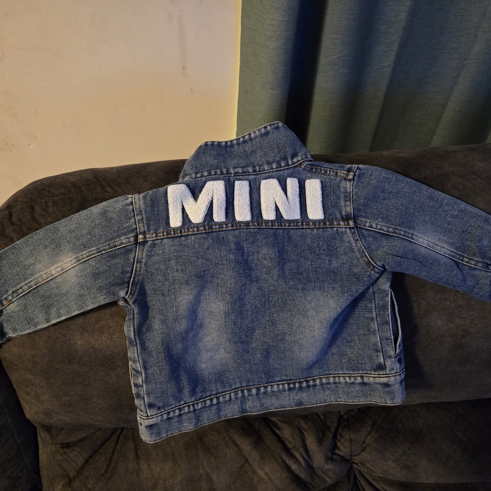 PatPat Little Kids Denim Jacket with MINI on the back, Perfect For Mommy& Me! - Picture 3 of 8
